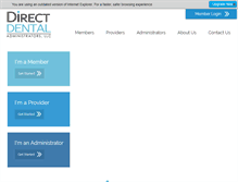 Tablet Screenshot of directdentalplans.com